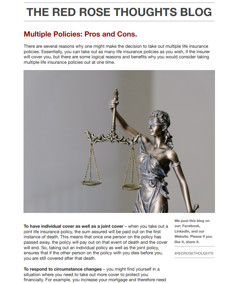 Multiple Policies: Pros and Cons.